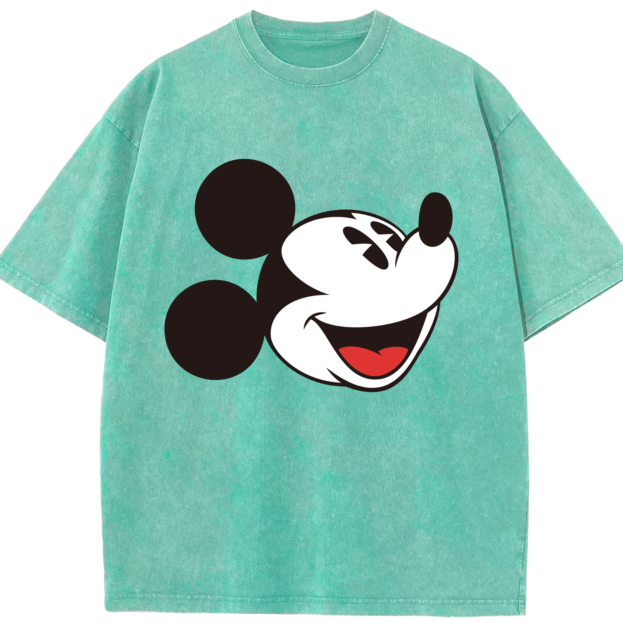 （画像用） ミッキーマウス Mickey Mouse 綿100% ヴィンテージ風 半袖Tシャツ（フロントプリント）